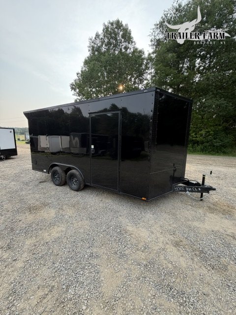 2026 QUALITY CARGO 8.5X16 ENCLOSED TRAILER WITH EXTRA HEIGHT, BLACKOUT PACKAGE & REAR SPOILER W/ LED