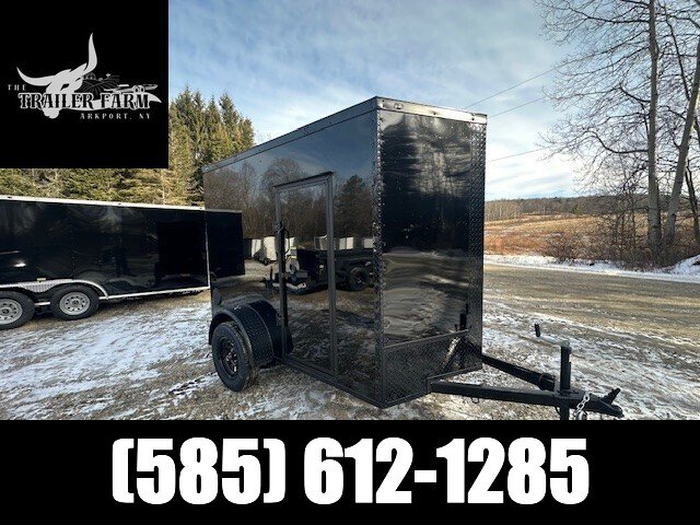 2026 POWERLINE CARGO 5X8 ENCLOSED TRAILER W/EXTRA HEIGHT BLACKOUT