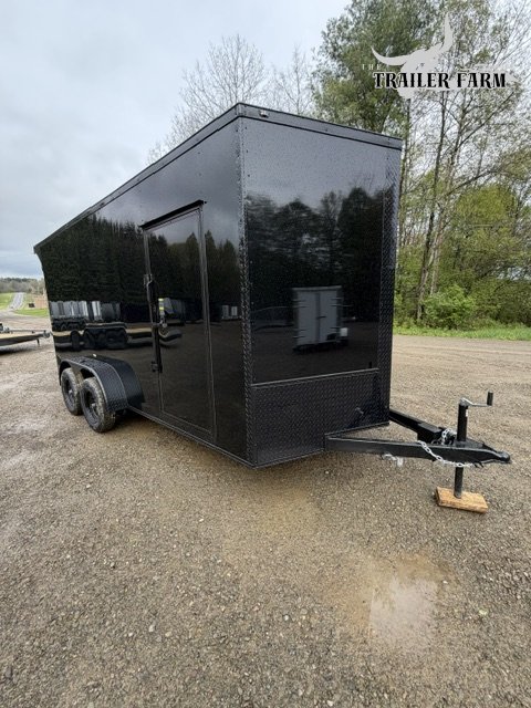 2026 POWER LINE ENCLOSED 7X16 W/ EXTRA HEIGHT, REAR SPOILER
