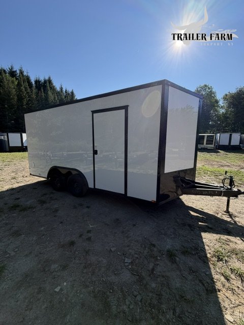 2027 QUALITY CARGO 8.5X16 ENCLOSED TRAILER BLACKOUT PKG, EXTRA HEIGHT, REAR SPOILER W/ LED LIGHTS