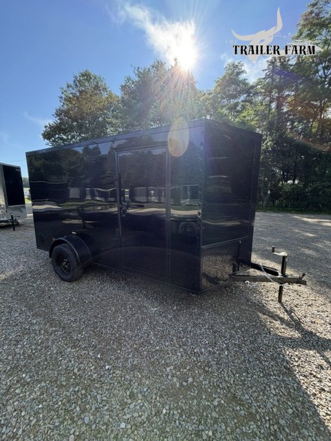 2026 POWER LINE CARGO 6X12 ENCLOSED TRAILER, BLACKOUT PKG