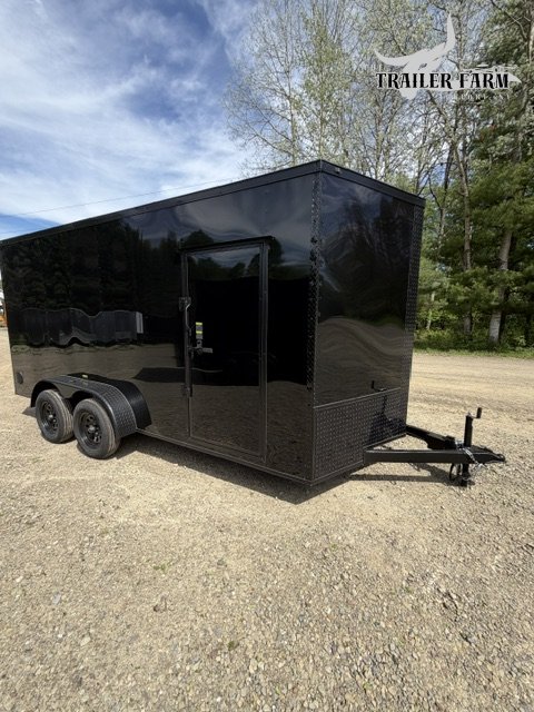 2026 POWER LINE ENCLOSED 7X16 W/ EXTRA HEIGHT, BLACKOUT PKG