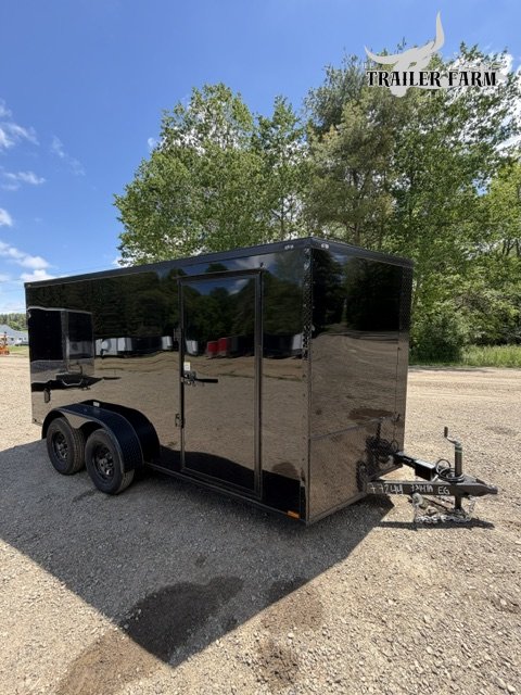 2026 QUALITY CARGO 7X14 ENCLOSED TRAILER V-NOSE, BLACKOUT PKG