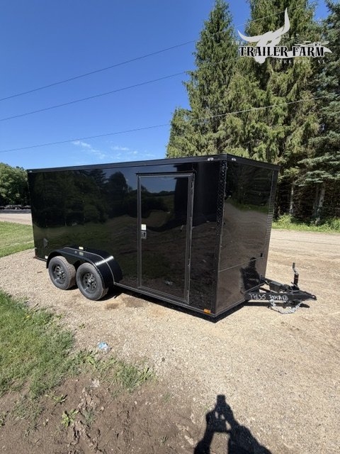 2026 QUALITY CARGO 7X14 ENCLOSED TRAILER V-NOSE, BLACKOUT PKG