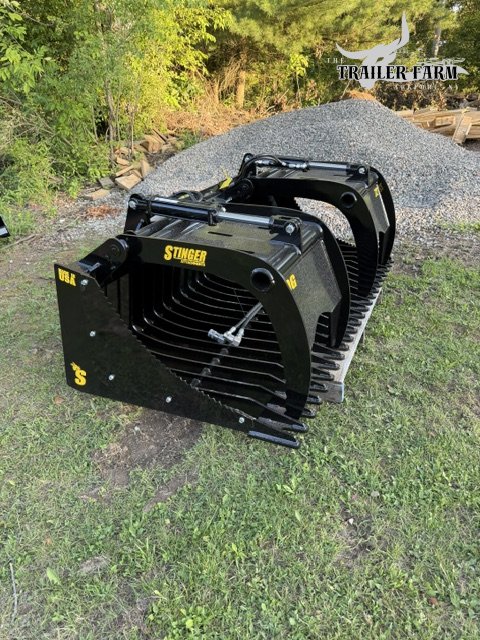 STINGER 72" ROCK GRAPPLE BUCKET FOR SKIDSTEER / BOLT ON SIDES