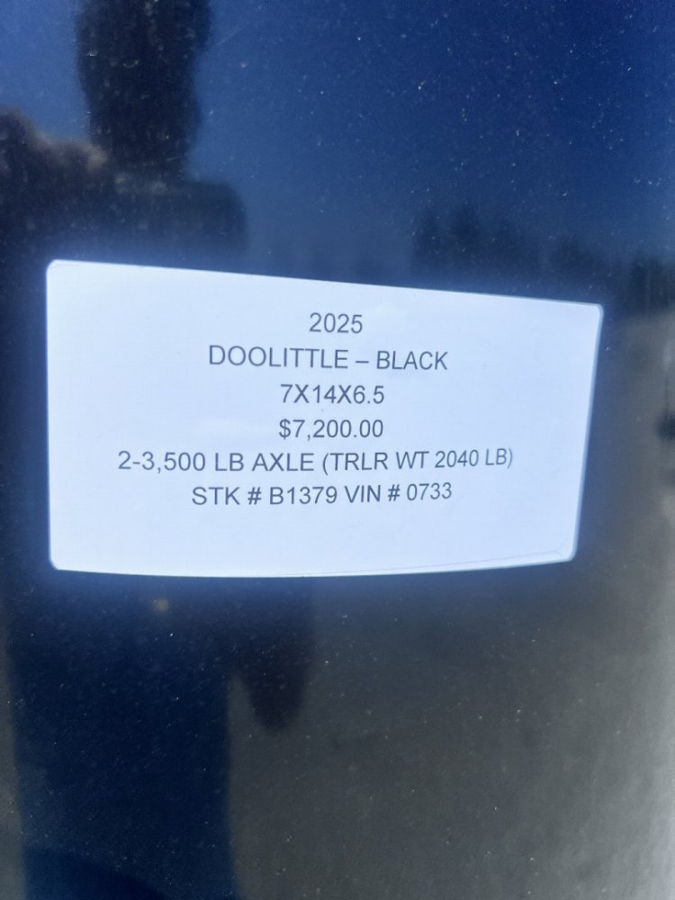 2025 DOOLITTLE 7X14X6.5 ENCLOSED CARGO TRAILER