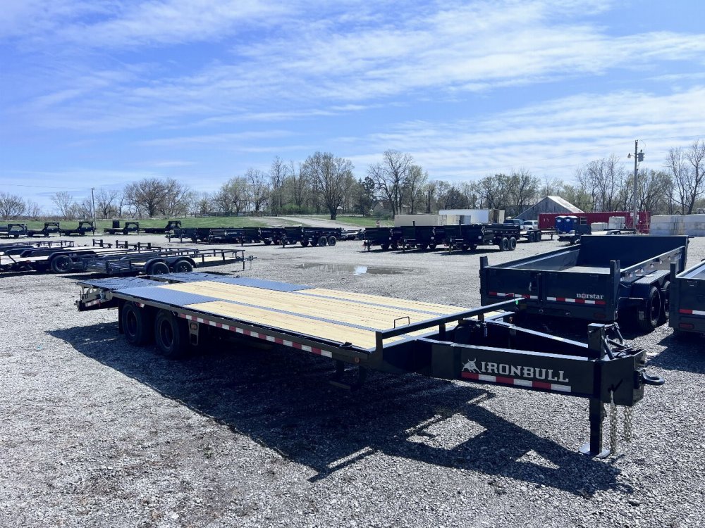 2025 IRON BULL 102 X 25 PINTLE DECKOVER FLATBED TRAILER W/ 10K AXLES
