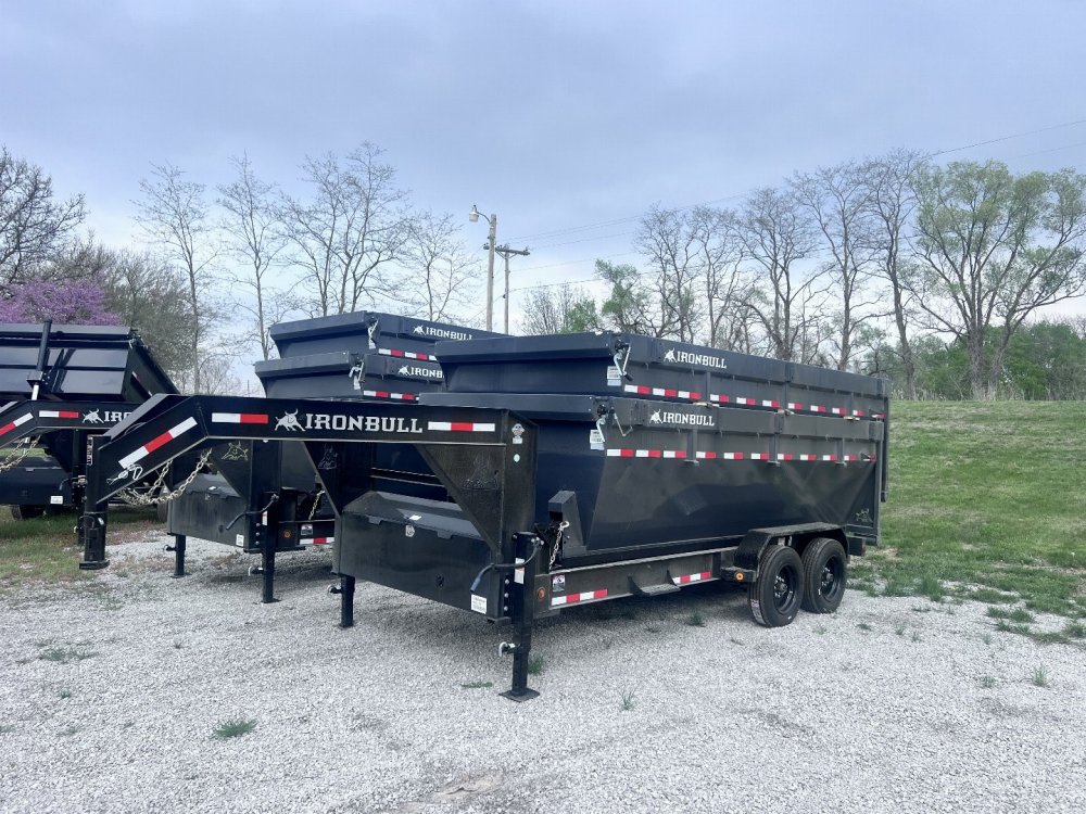 2026 IRON BULL 83x16 GOOSENECK ROLL OFF DUMP TRAILER W/ 1 BIN, 8K AXLES, 16 PLY TIRES