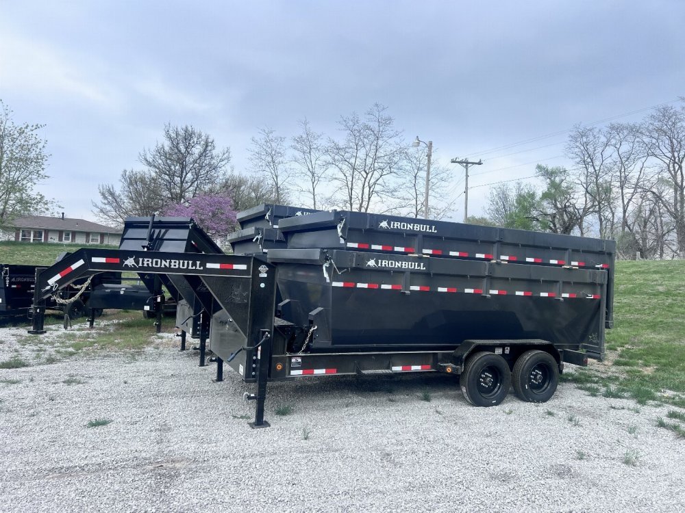 2026 IRON BULL 83x16 GOOSENECK ROLL OFF DUMP TRAILER W/ 1 BIN, 8K AXLES, 16 PLY TIRES