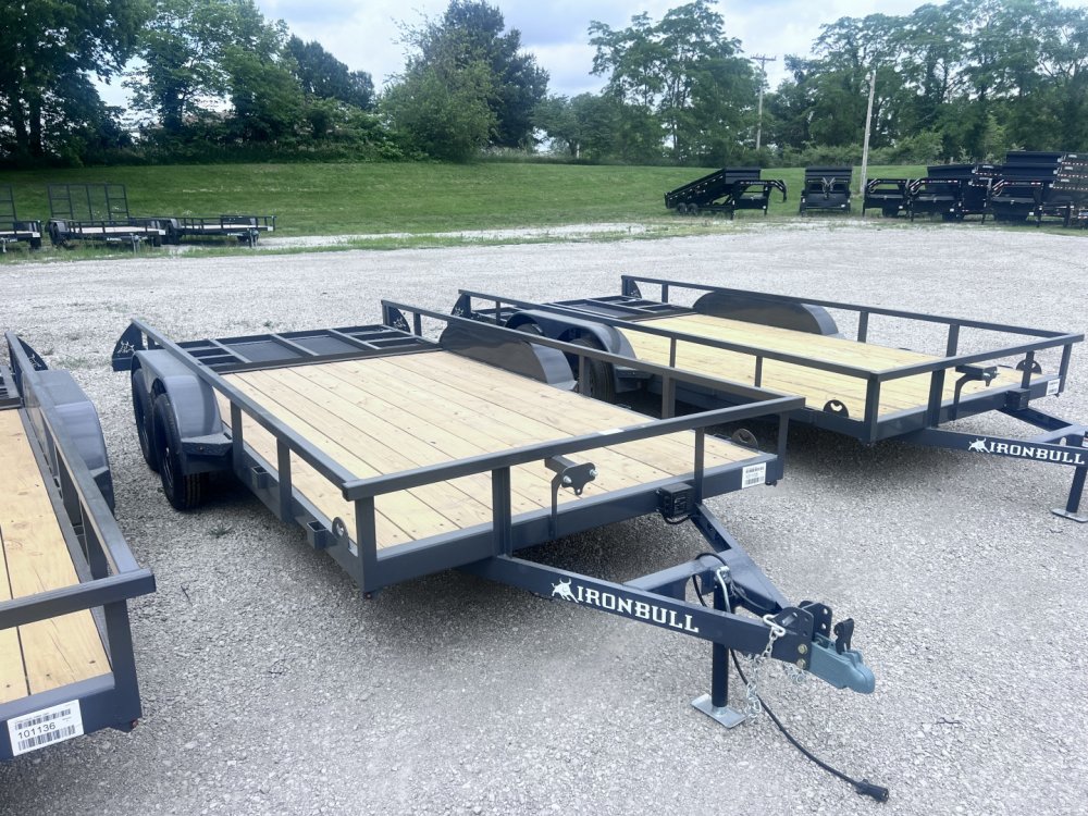2026 IRON BULL 83X16 UTILITY TRAILER W/TANDEM AXLES AND 2 BRAKES