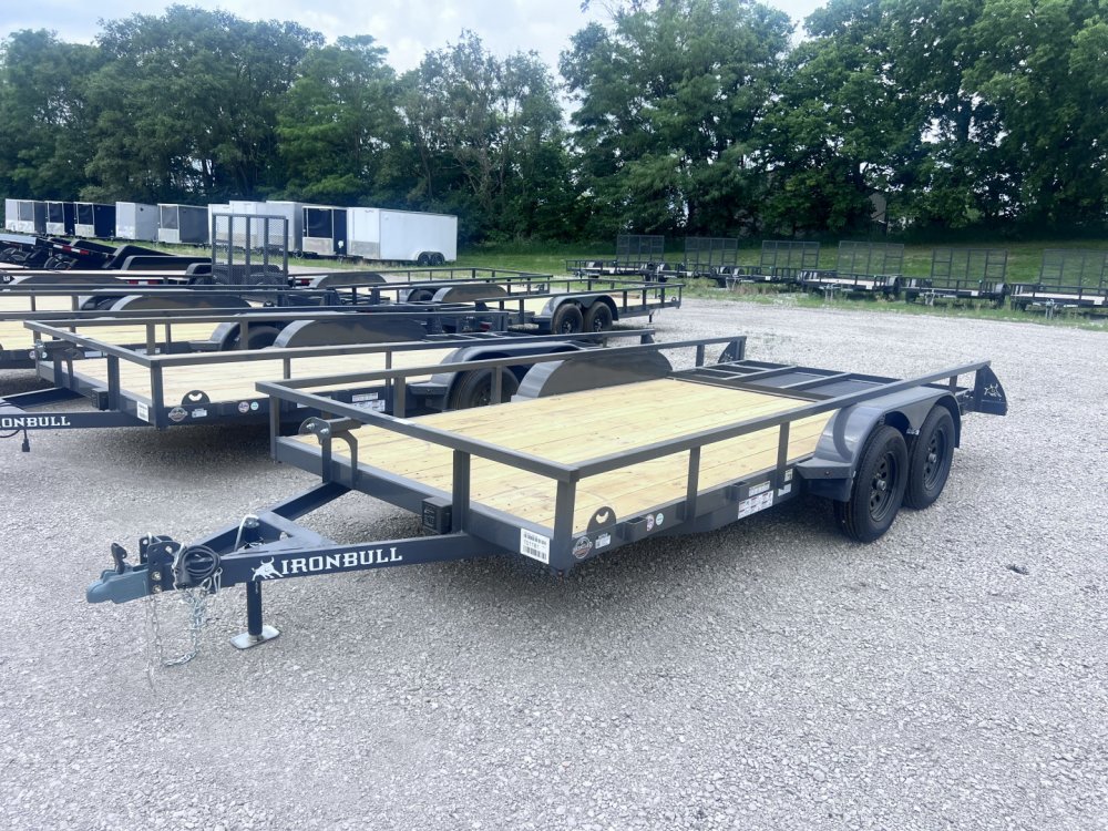 2026 IRON BULL 83X16 UTILITY TRAILER W/TANDEM AXLES AND 2 BRAKES