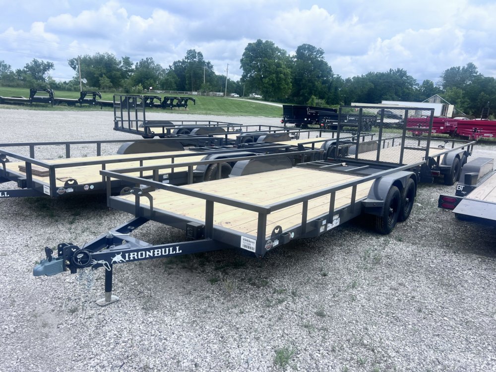 2026 IRON BULL 83X18 UTILITY TRAILER W/TANDEM AXLES AND 2 BRAKES
