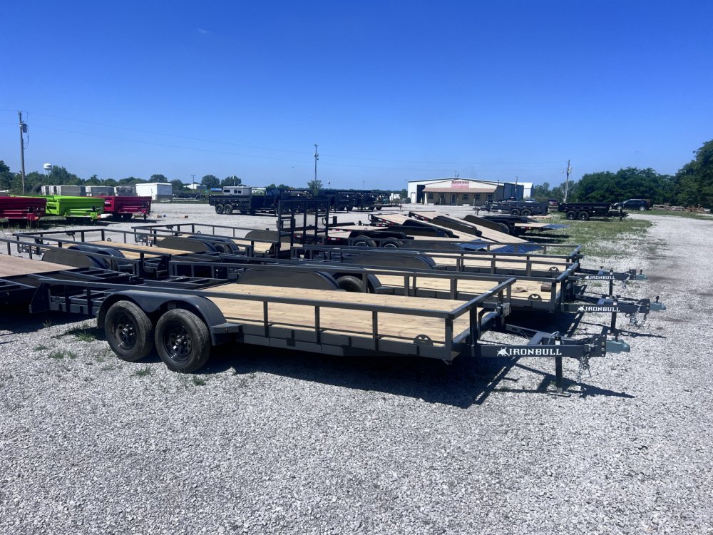 2026 IRON BULL 83X18 UTILITY TRAILER W/TANDEM AXLES AND 2 BRAKES