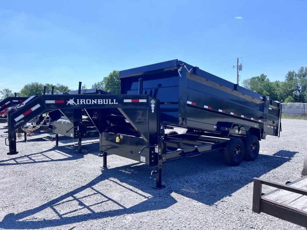 2026 IRON BULL 83 X 14 GOOSENECK DUMP TRAILER W/ 48" SIDES AND TELESCOPIC HOIST