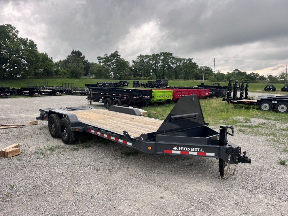 2026 IRON BULL 83X20 EQUIPMENT TRAILER W/7K AXLES, I-BEAM FRAME AND RAMPAGE RAMPS