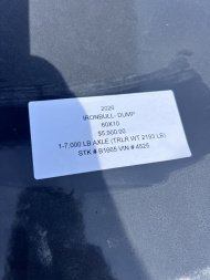 2026 IRON BULL 60X10 DUMP TRAILER W/SINGLE 7K AXLE