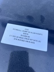 2026 IRON BULL 83X16 DUMP TRAILER W/ SCISSOR HOIST AND I-BEAM FRAME