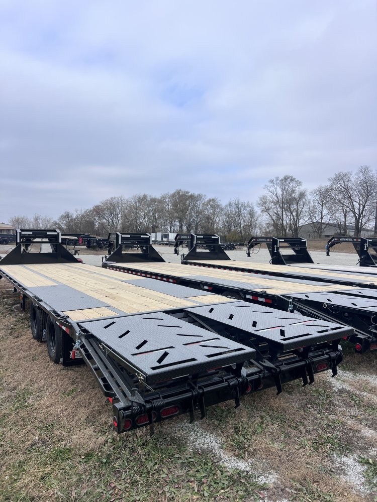 2026 IRON BULL 102 X 32 GOOSENECK DECKOVER FLATBED TRAILER W/10K AXLES
