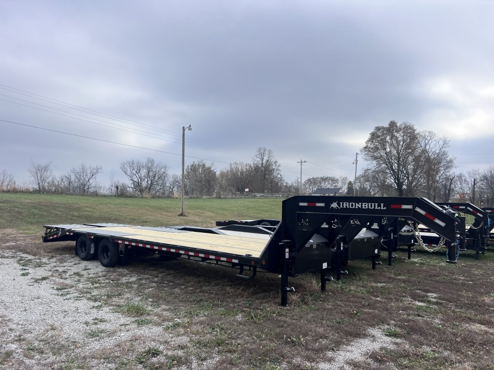 2026 IRON BULL 102 X 30 GOOSENECK DECKOVER FLATBED TRAILER W/10K AXLES