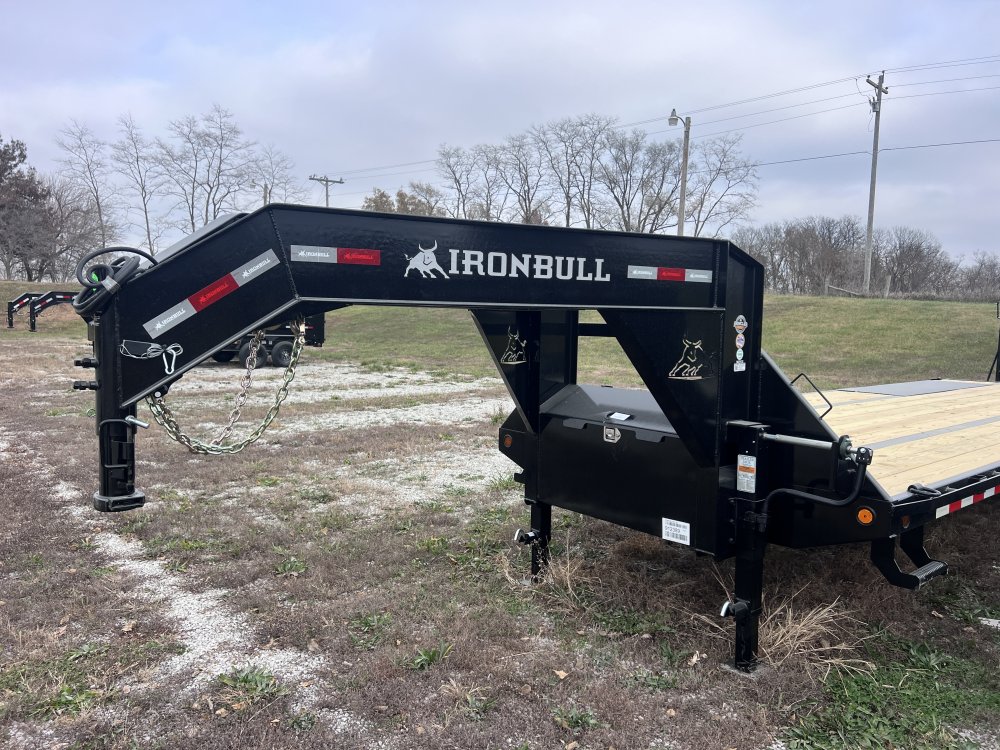2026 IRON BULL 102 X 30 GOOSENECK DECKOVER FLATBED TRAILER W/10K AXLES