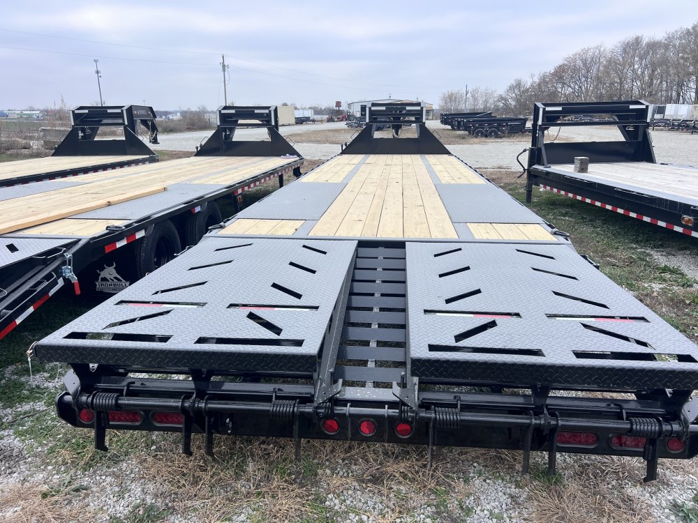 2026 IRON BULL 102 X 32 GOOSENECK DECKOVER FLATBED TRAILER W/12K AXLES