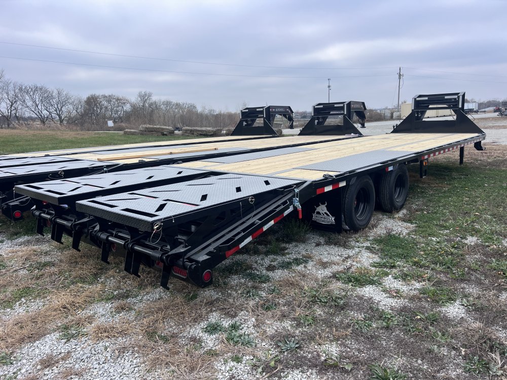2026 IRON BULL 102 X 32 GOOSENECK DECKOVER FLATBED TRAILER W/12K AXLES
