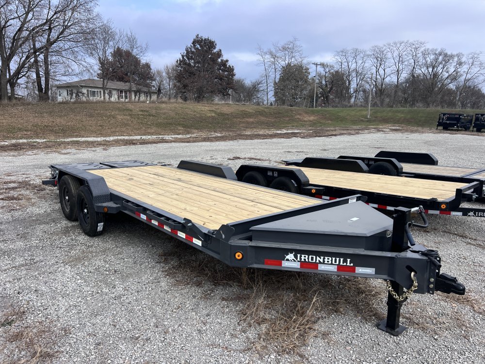 2026 IRON BULL 83X20 EQUIPMENT TRAILER W/7K AXLES, I-BEAM FRAME AND RAMPAGE RAMPS