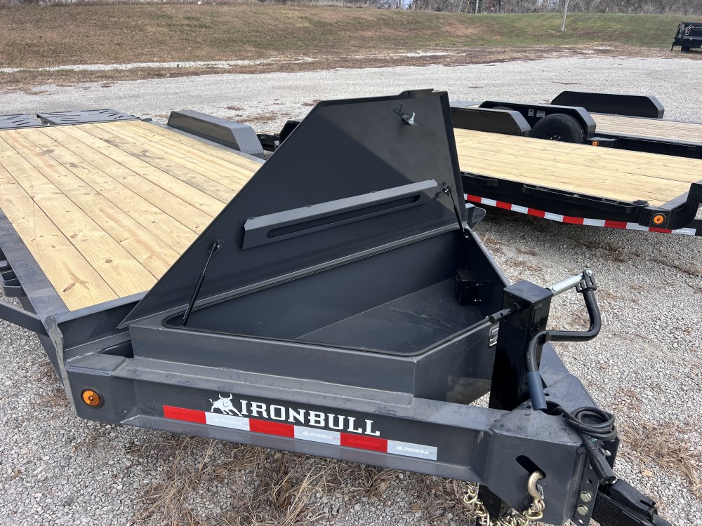 2026 IRON BULL 83X20 EQUIPMENT TRAILER W/7K AXLES, I-BEAM FRAME AND RAMPAGE RAMPS