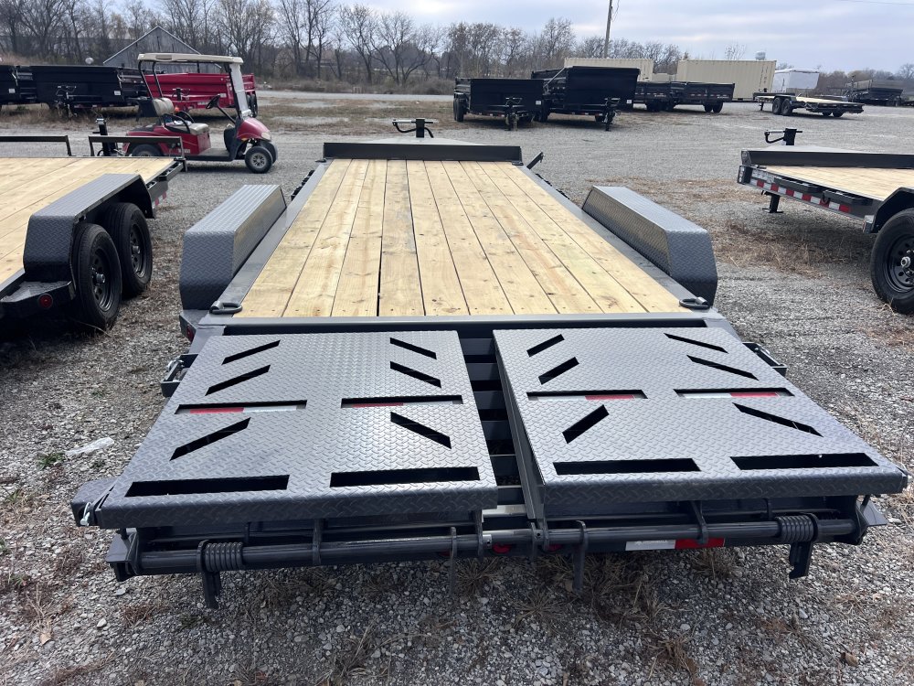 2026 IRON BULL 83X20 EQUIPMENT TRAILER W/7K AXLES, I-BEAM FRAME AND RAMPAGE RAMPS
