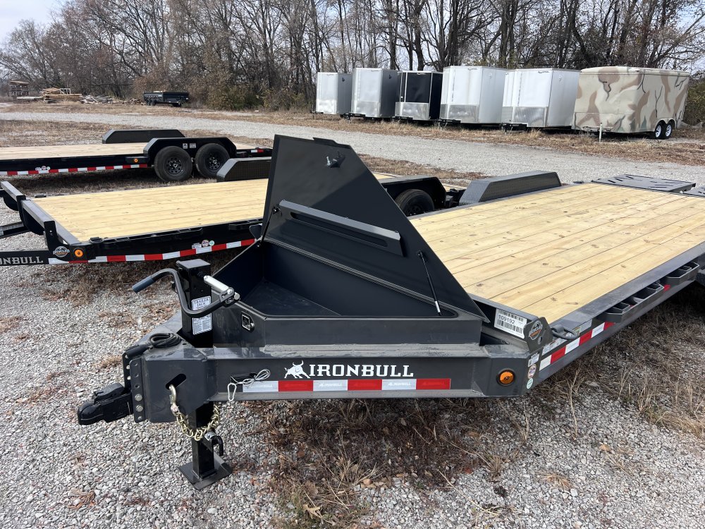 2026 IRON BULL 83X20 EQUIPMENT TRAILER W/7K AXLES, I-BEAM FRAME AND RAMPAGE RAMPS
