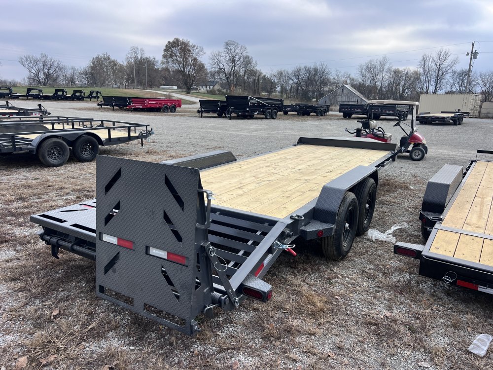 2026 IRON BULL 83X20 EQUIPMENT TRAILER W/7K AXLES, I-BEAM FRAME AND RAMPAGE RAMPS