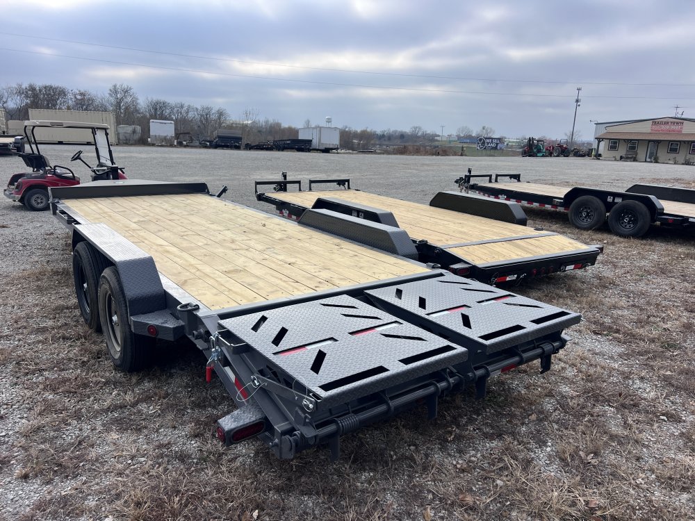 2026 IRON BULL 83X20 EQUIPMENT TRAILER W/7K AXLES, I-BEAM FRAME AND RAMPAGE RAMPS