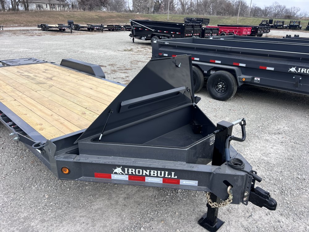 2026 IRON BULL 83X20 EQUIPMENT TRAILER W/7K AXLES, I-BEAM FRAME AND RAMPAGE RAMPS