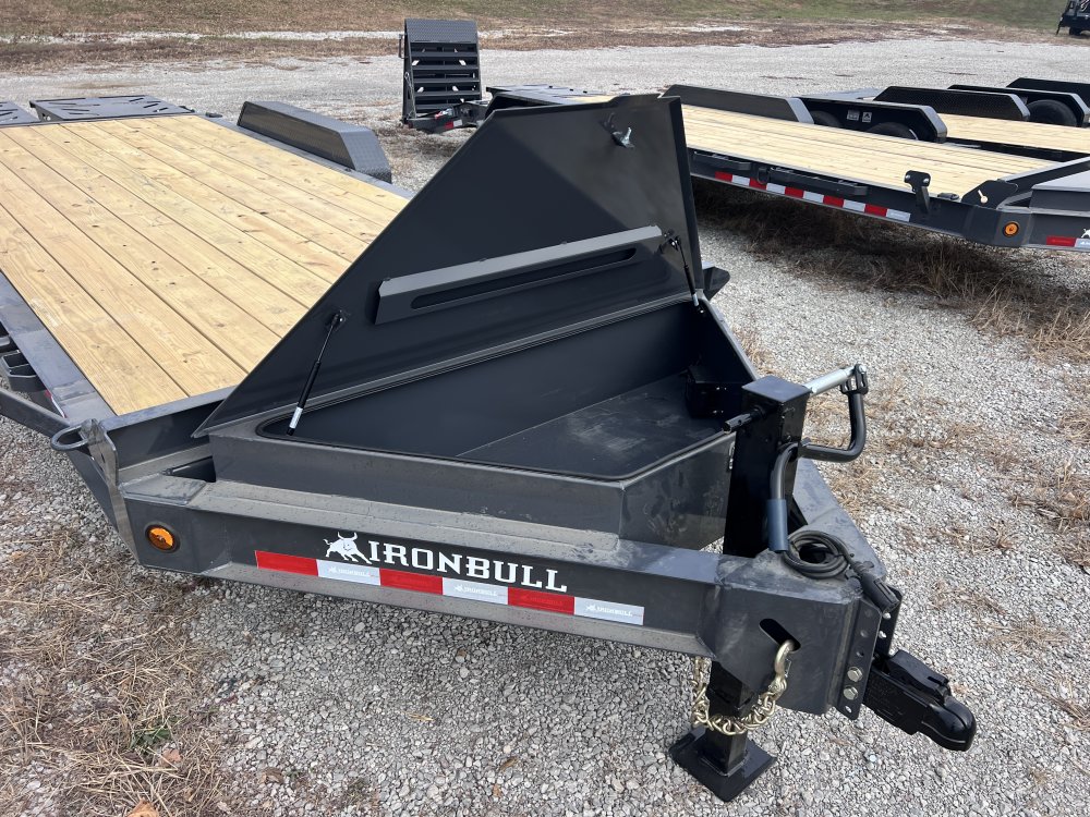 2026 IRON BULL 83X20 EQUIPMENT TRAILER W/7K AXLES, I-BEAM FRAME AND RAMPAGE RAMPS
