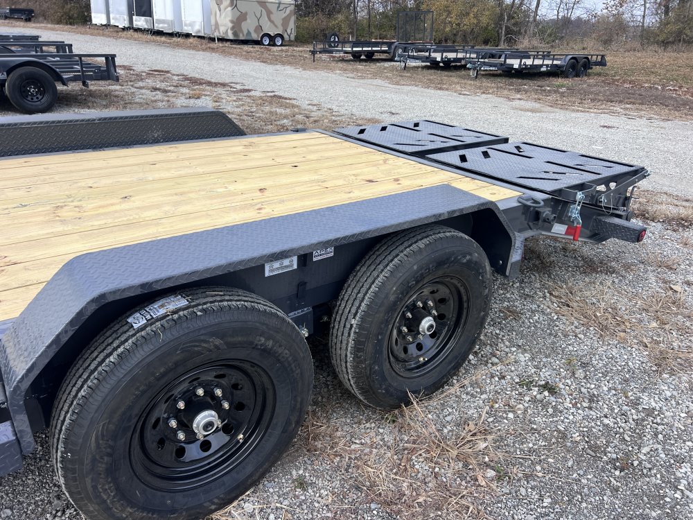 2026 IRON BULL 83X20 EQUIPMENT TRAILER W/7K AXLES, I-BEAM FRAME AND RAMPAGE RAMPS