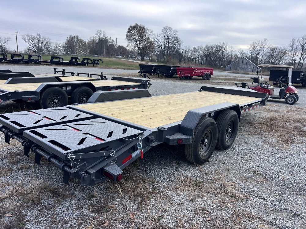 2026 IRON BULL 83X20 EQUIPMENT TRAILER W/7K AXLES, I-BEAM FRAME AND RAMPAGE RAMPS