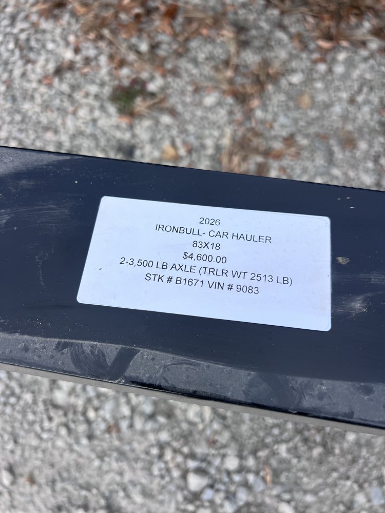 2026 IRON BULL 83X18 EQUIPMENT CAR HAULER TRAILER W/35K AXLES AND 2 BRAKES