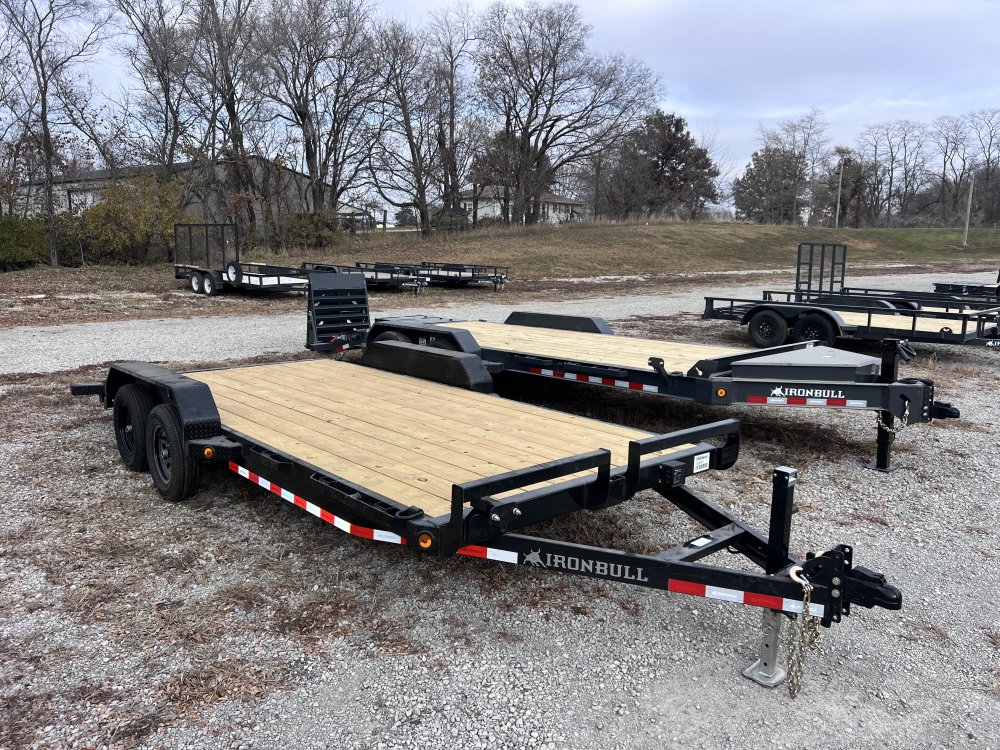2026 IRON BULL 83X18 EQUIPMENT CAR HAULER TRAILER W/35K AXLES AND 2 BRAKES