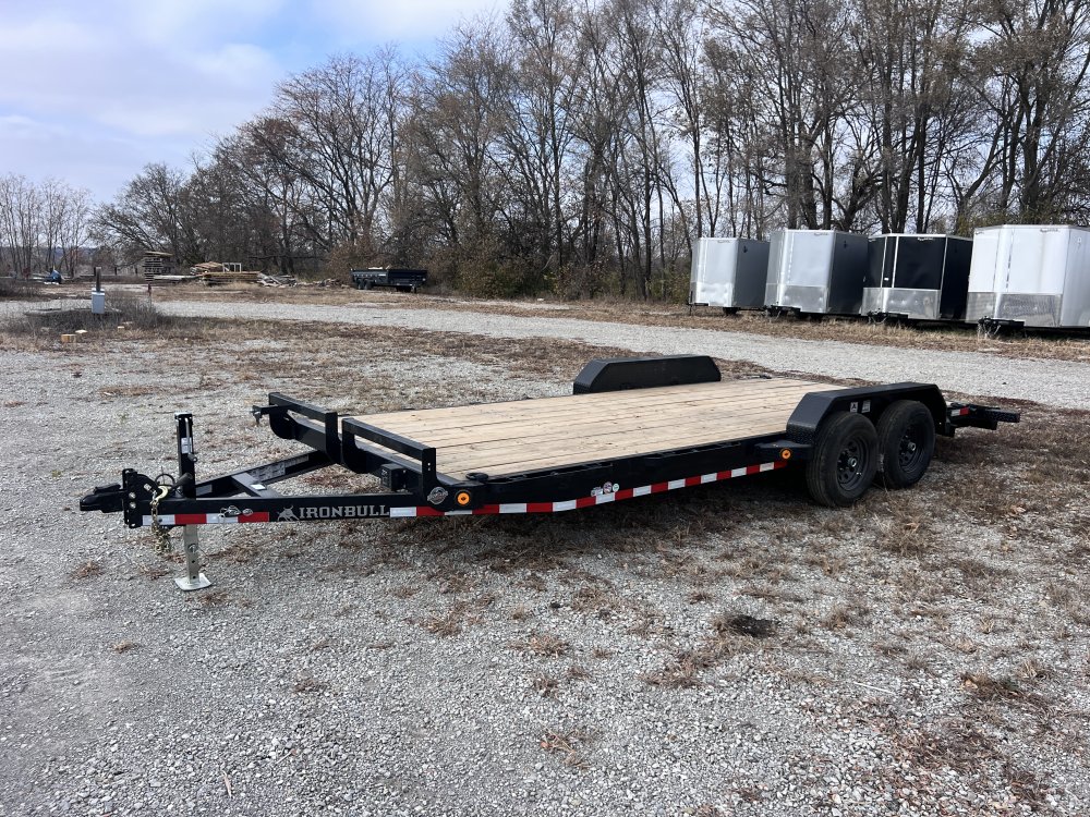2026 IRON BULL 83X20 EQUIPMENT CAR HAULER TRAILER W/52K AXLES AND 2 BRAKES