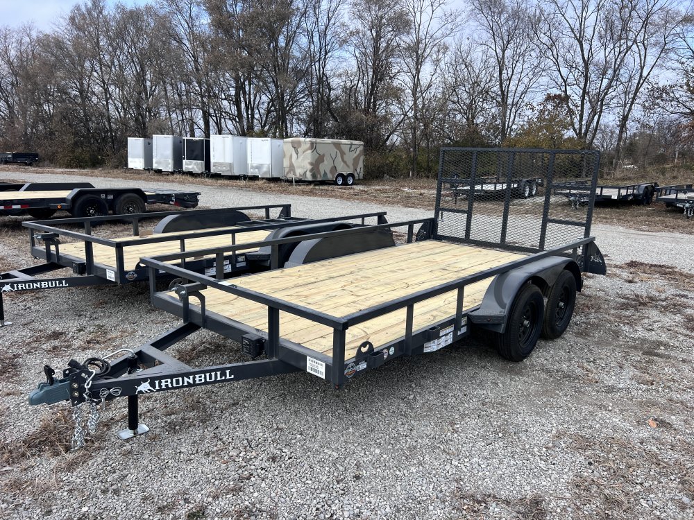 2026 IRON BULL 83X14 UTILITY TRAILER W/TANDEM AXLES AND 2 BRAKES
