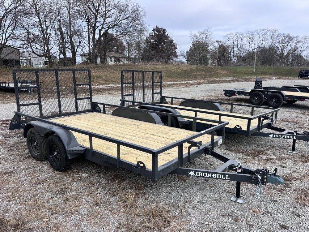 2026 IRON BULL 83X14 UTILITY TRAILER W/TANDEM AXLES AND 2 BRAKES