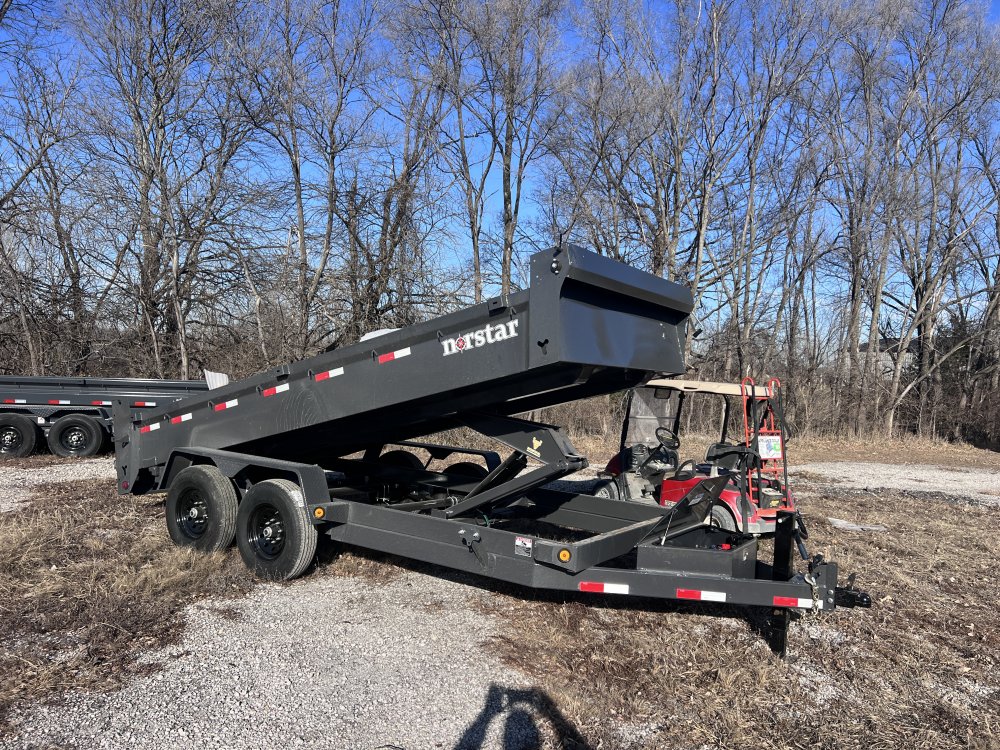 2026 IRON BULL 83X16 ECONOMY DUMP TRAILER W/ SCISSOR HOIST AND 20" SIDES