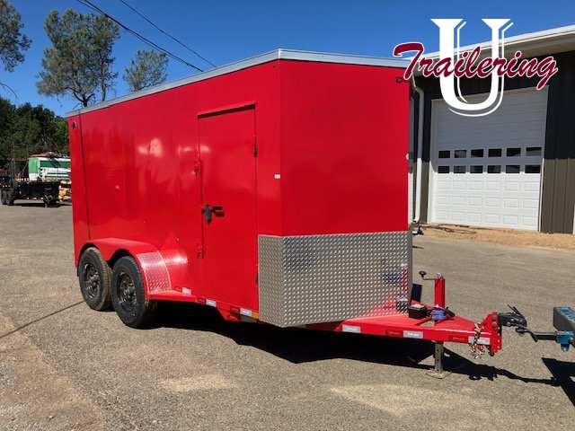 2026 7x14 9990 gvwr Delco Trailers Bumper Pull V nose Enclosed Cargo Cargo / Enclosed Trailer with a rear ramp