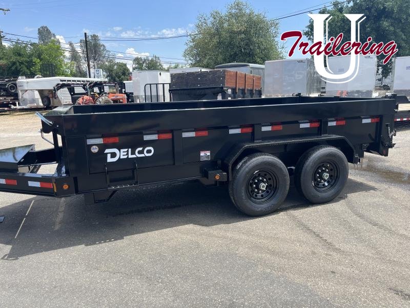 2025 Delco 7'x14' Bumper Pull 14k 8 LUG 7 GA Floor and walls.