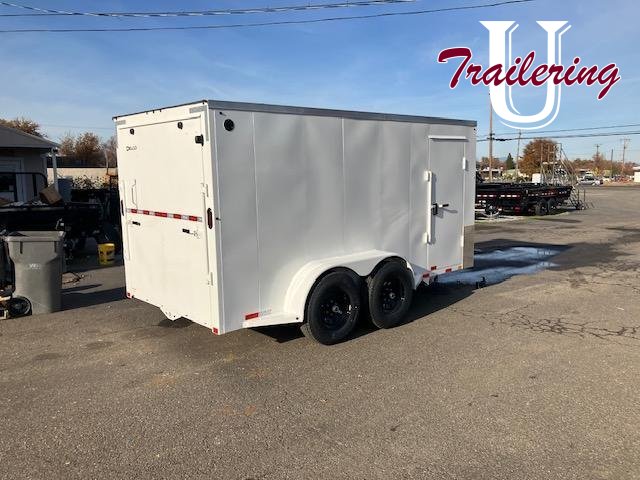 2027 7x14 14k gvwr Delco Trailers Bumper Pull V nose Enclosed Cargo Cargo / Enclosed Trailer with a rear ramp