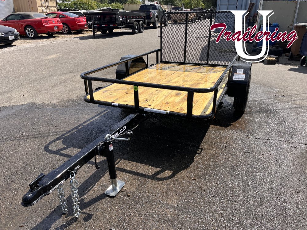 2025 5x8 delco, low rail with tip up ramp