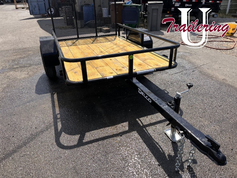 2026 5x10 delco, low rail with tip up ramp