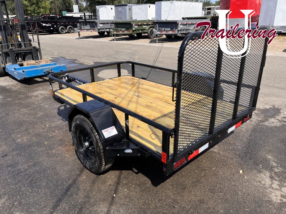 2026 5x10 delco, low rail with tip up ramp