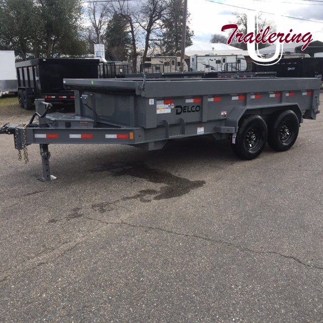 2026 Delco 7'x14' Bumper Pull 8 LUG GRAY