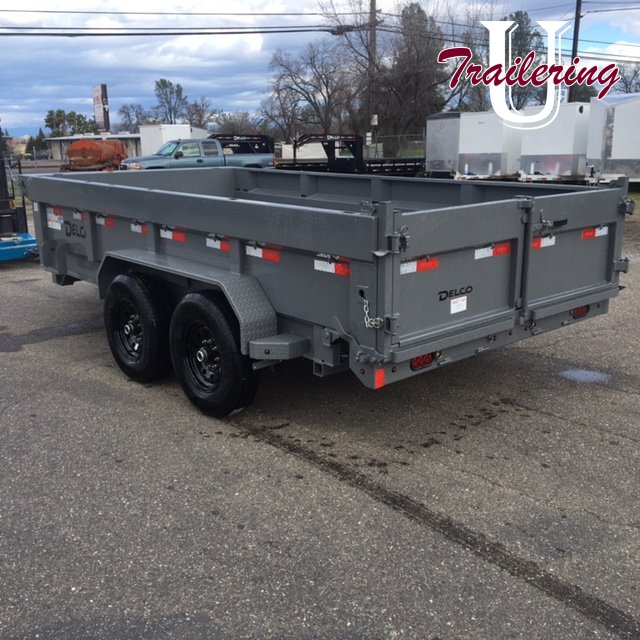 2026 Delco 7'x14' Bumper Pull 8 LUG GRAY